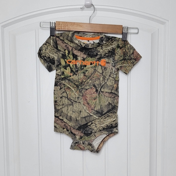 Carhartt Green Camo Orange Print Creeper - Picture 1 of 4